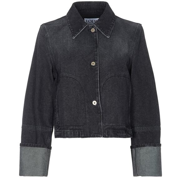 Loewe Cropped Denim Jacket - S Black